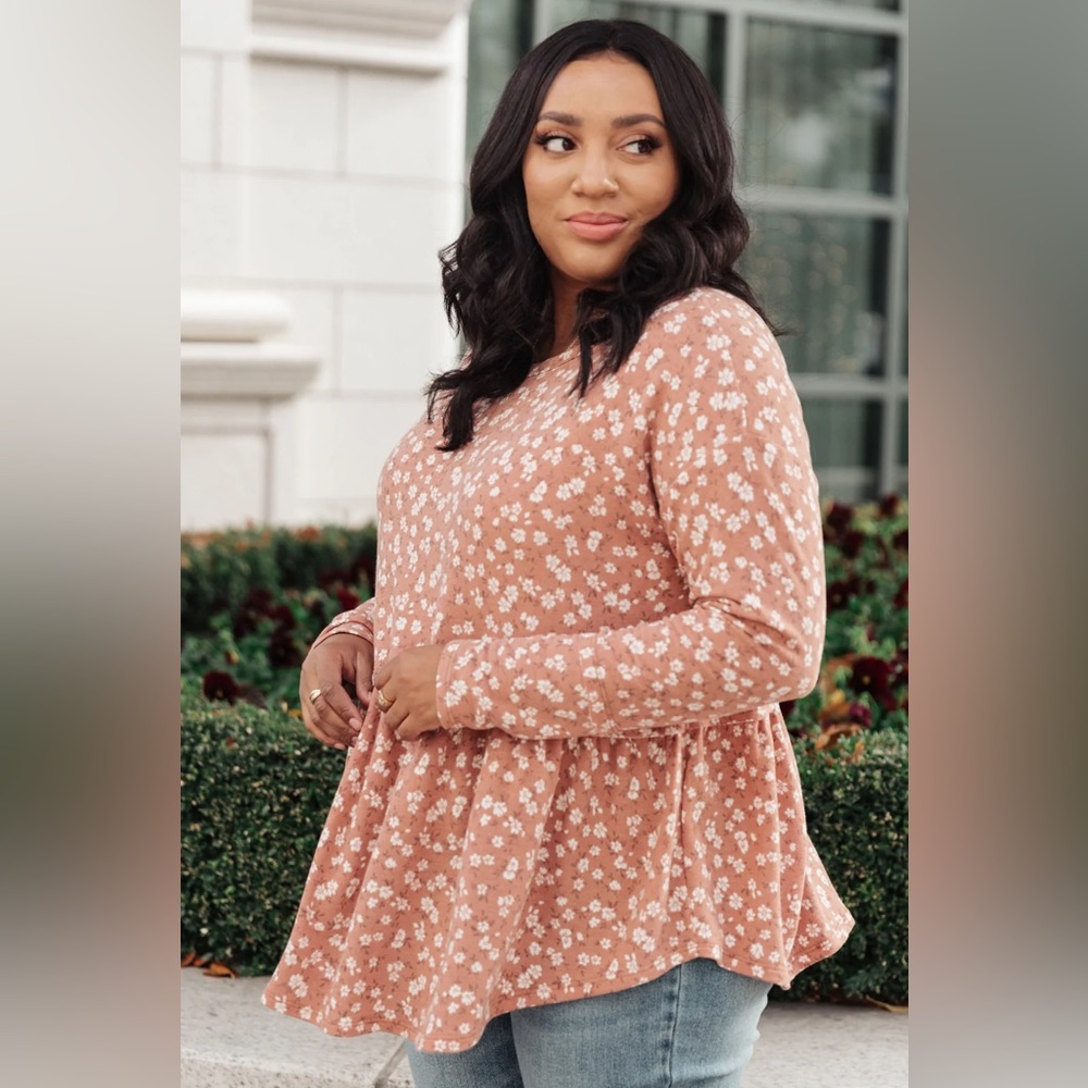 ALL ABOUT FLOWERS TOP IN GINGER